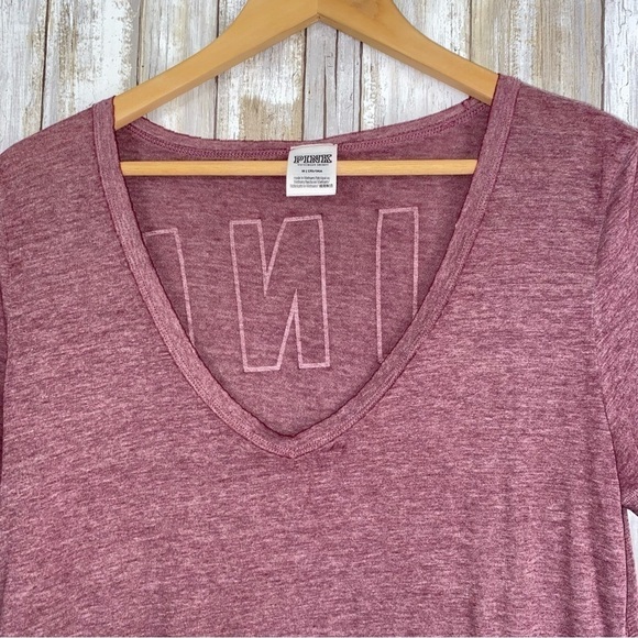 PINK VS Printed Back V Neck Tee - Picture 2 of 5